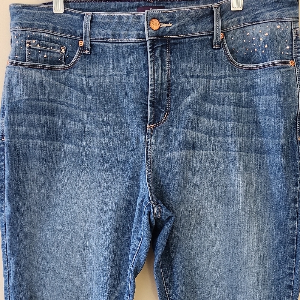 NYDJ Embellished Skinny Boyfriend Jeans